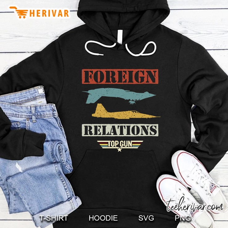 Top Gun Movie Vintage Keeping Up Foreign Relations Retro F-14 Airplanes Hoodie