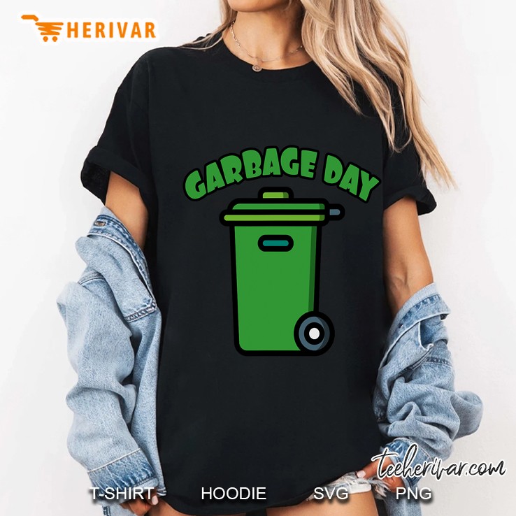 Kids Trash Can & Garbage Day Shirt & Garbage Bin Ladies Tee