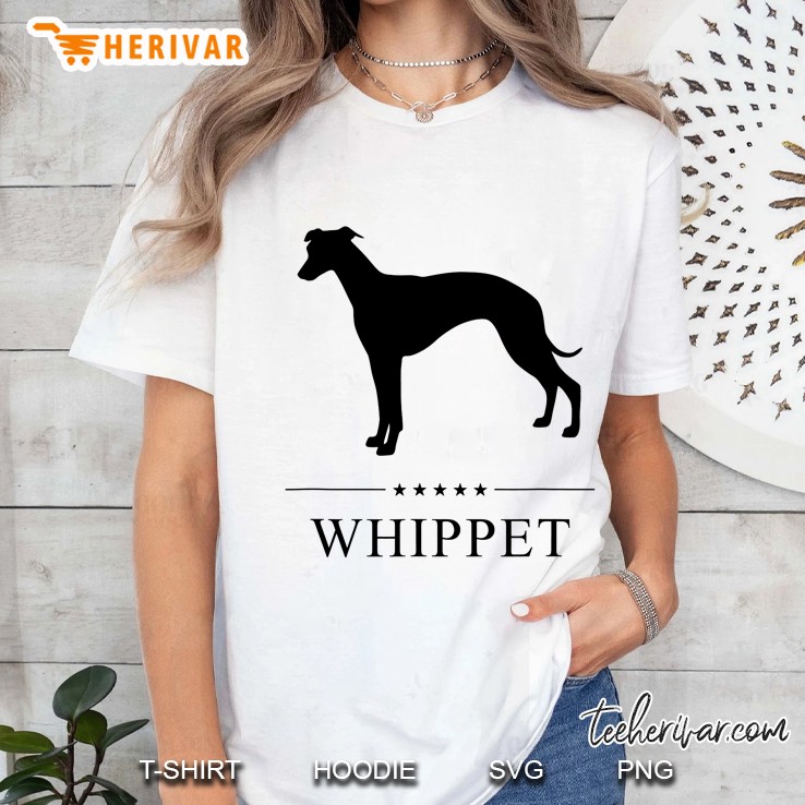 Whippet Black Silhouette Ladies Tee