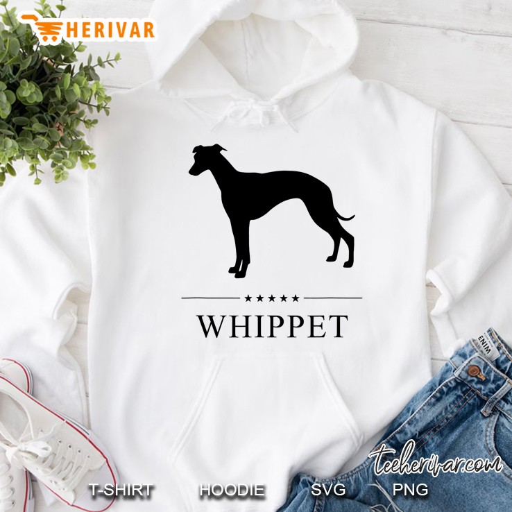 Whippet Black Silhouette Hoodie