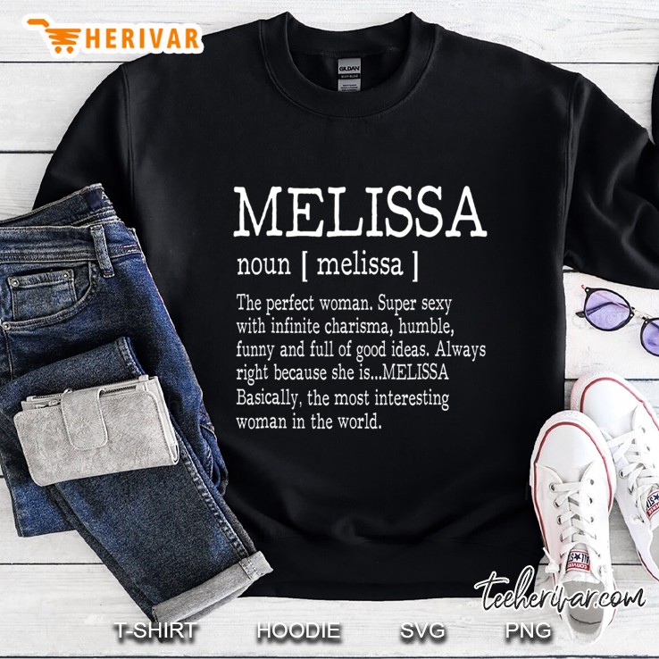 Adult Definition - First Name Melissa - Ladies Funny Sweatshirt
