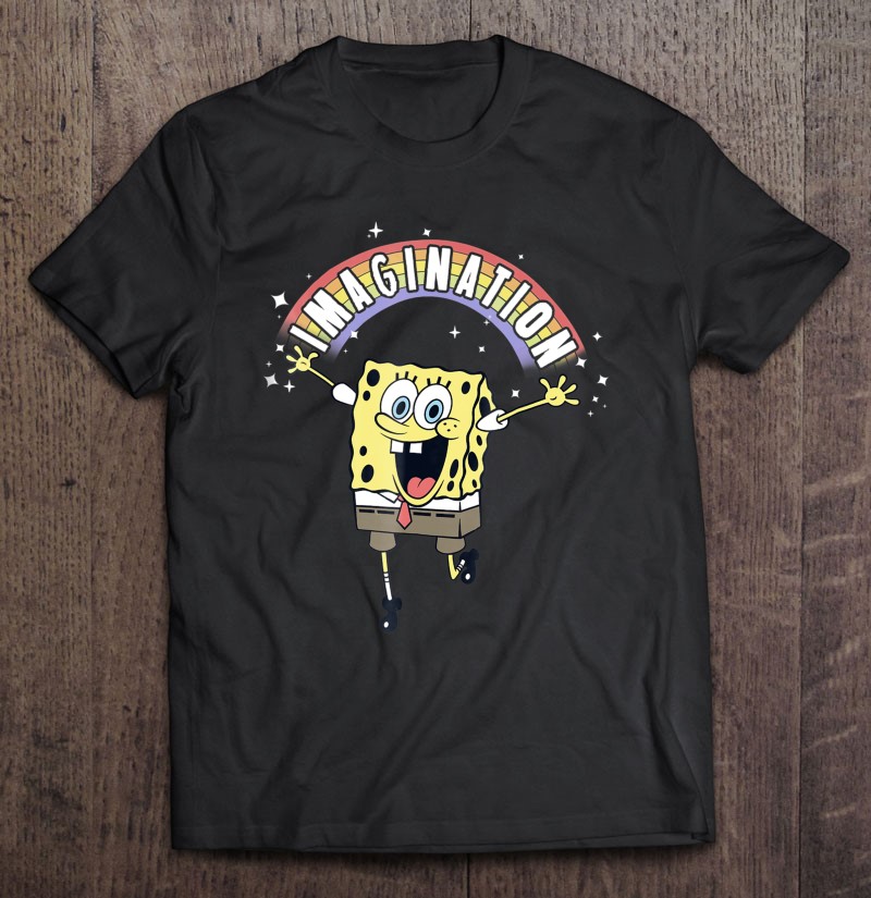 Spongebob Squarepants Imagination Rainbow Graphic Shirt
