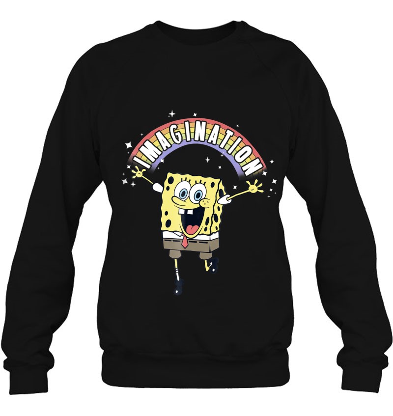 Spongebob Squarepants Imagination Rainbow Graphic Sweatshirt