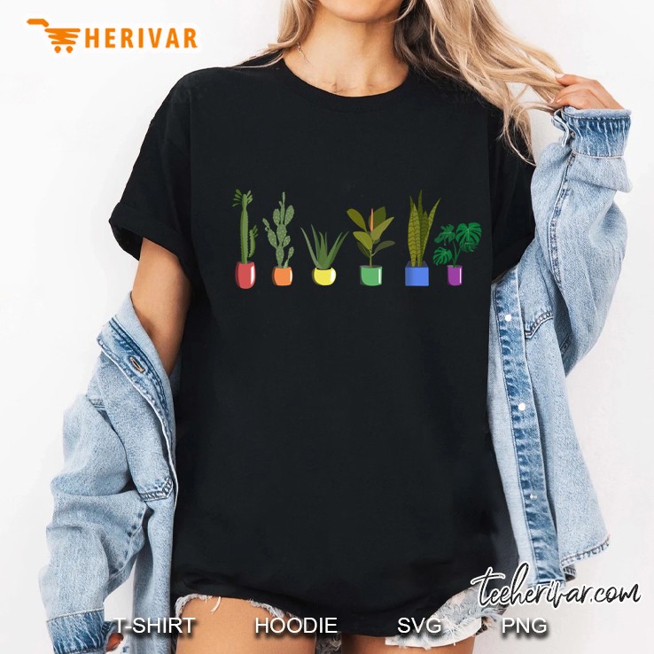 Lgbtq Plants Shirt Subtle Lgbtq Pride Rainbow Plant Lovers Ladies Tee