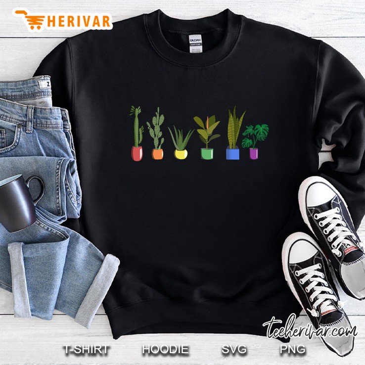 Lgbtq Plants Shirt Subtle Lgbtq Pride Rainbow Plant Lovers Sweatshirt