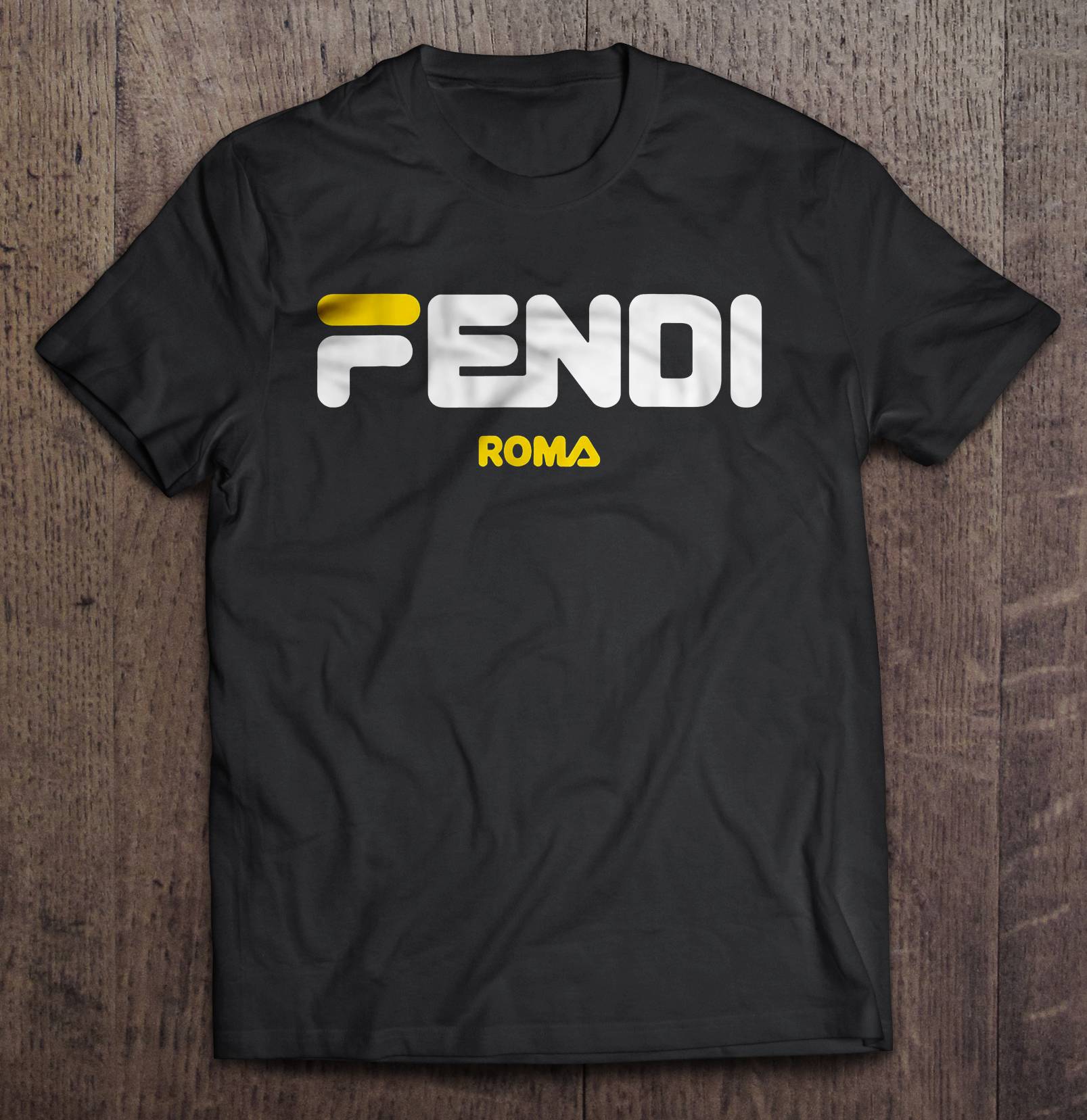 Fendi Roma Fila Black Version Shirt | TeeHerivar