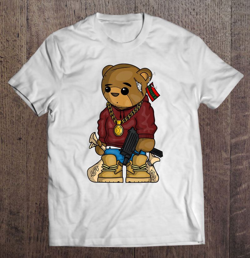 Hip Hop Teddy Bear With Gun