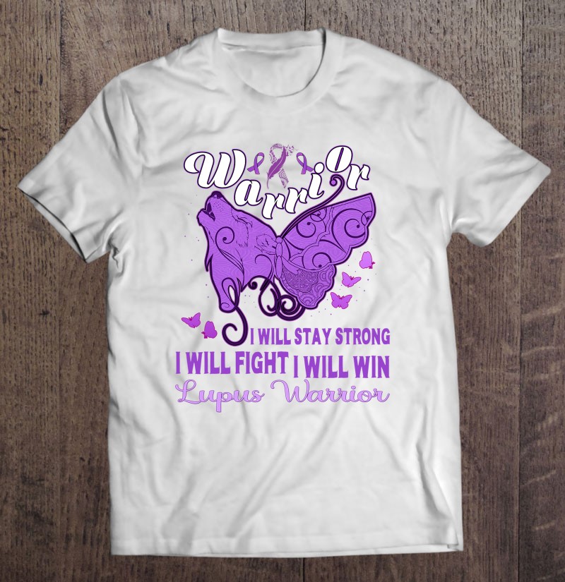 Lupus Awareness Shirt Lupus Shirt Purple Butterfly Lupus Shirt Purple Wolf Lupus Shirt Lupus Warrior Shirt Lupus Awareness T-Shirt
