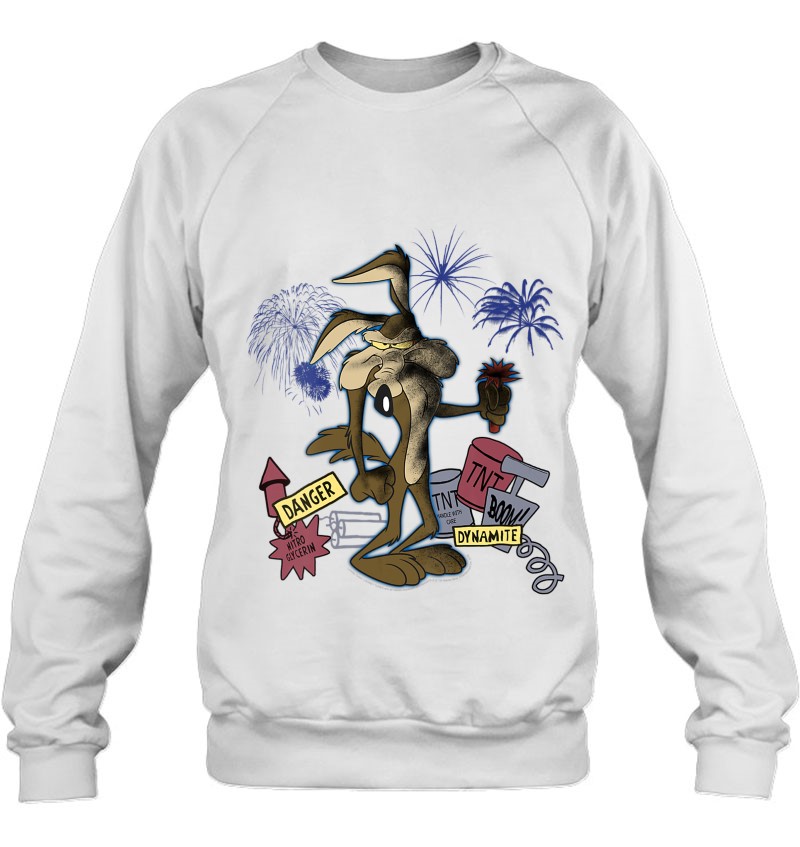 Womens Looney Tunes Wile E. Coyote Tnt Portrait Sweatshirt