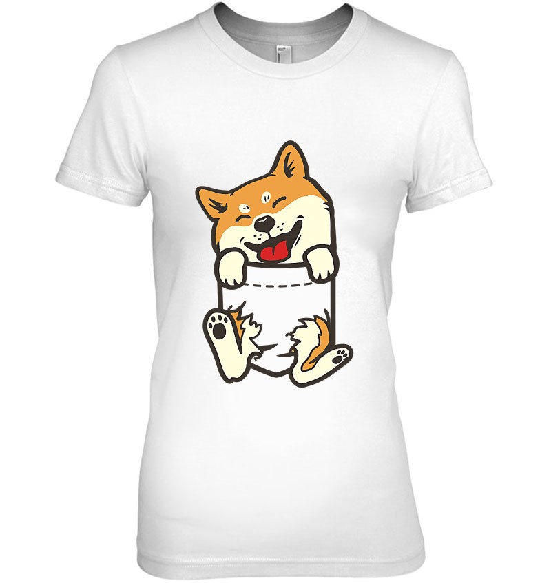 Pocket Shiba Inu Feet Cute Doge Akita Dog Lover Owner Gift T-Shirt 