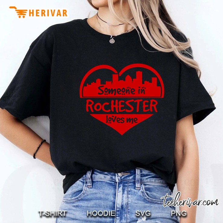 Someone In Rochester Loves Me Rochester Ny Skyline Heart Ladies Tee