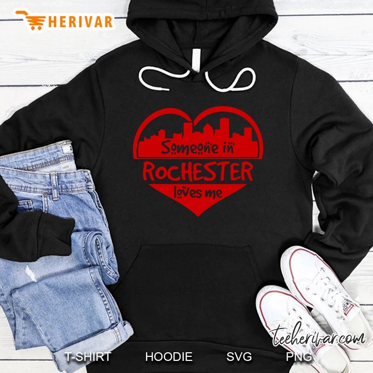 Someone In Rochester Loves Me Rochester Ny Skyline Heart Hoodie