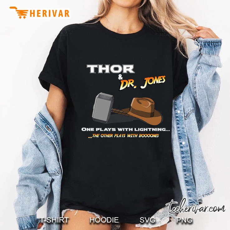 Thor & Dr Jones Great Songs Geek Sitcom Hilarious Lightning Ladies Tee