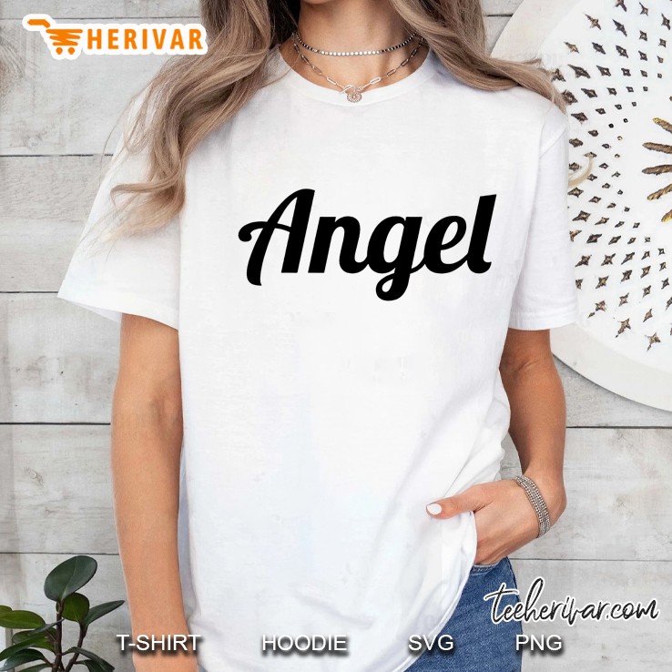 Top That Says The Word Angel On It Cute Gift Ladies Tee