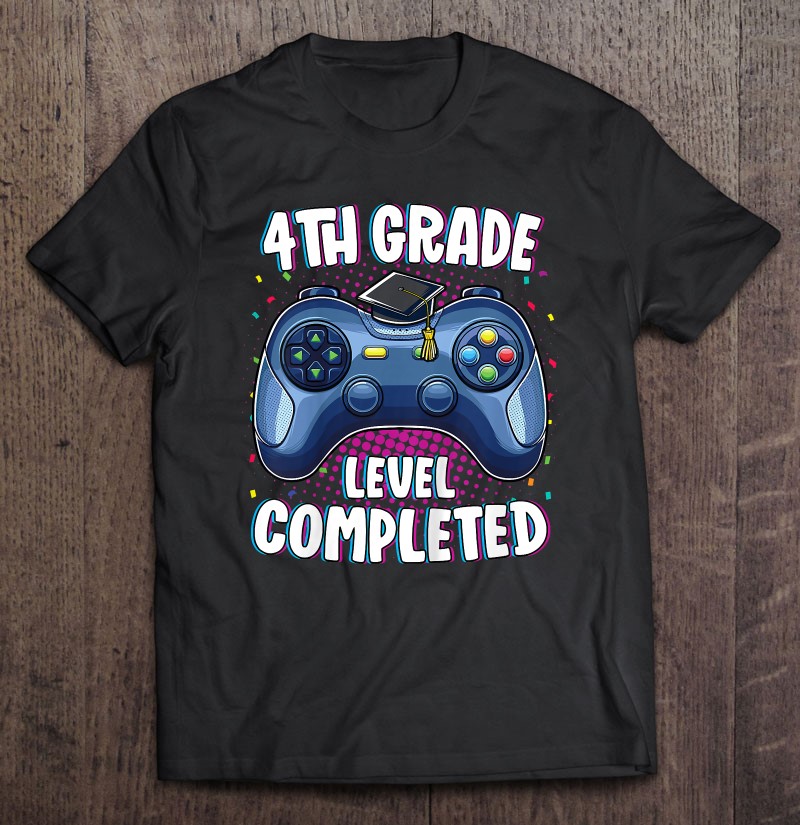 Kids 4Th Grade Graduation Level Completed Gamer Graduation