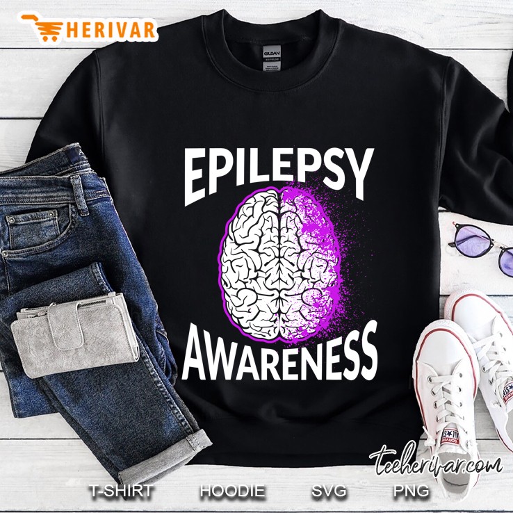 Epilepsy Awareness Brain Epileptic Warrior Survivor Sweatshirt