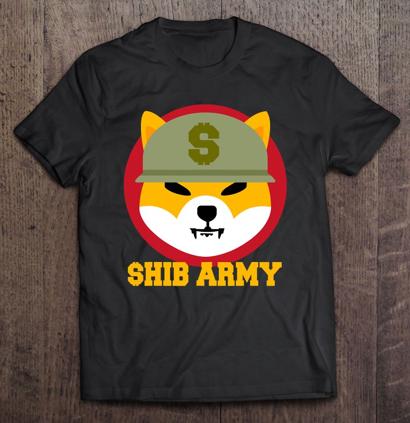 SHIB ARMY $ HIBArmy Cryptocurrency Coin Graphic Maglietta