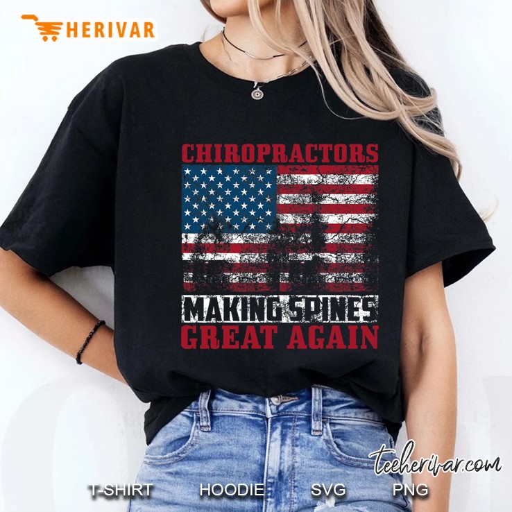 Funny Usa Chiropractor Gift American Chiropractic Men Women Ladies Tee