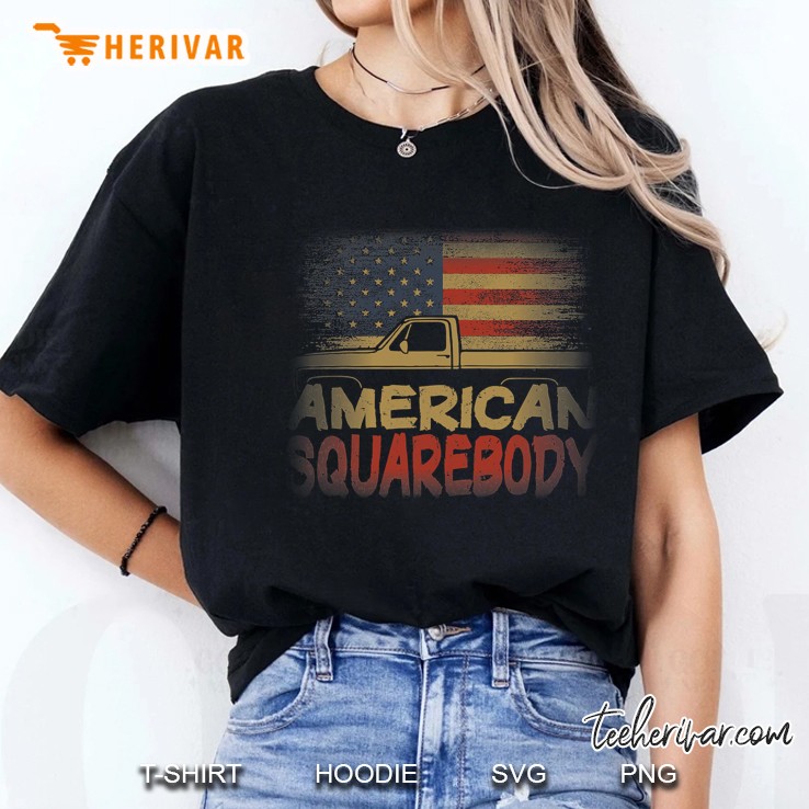 American Flag Square Body - American Squarebody Truck Lover Ladies Tee