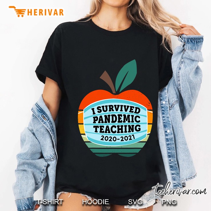 I Survived Pandemic Teaching 2020-2021 Retro Vintage Teacher Ladies Tee