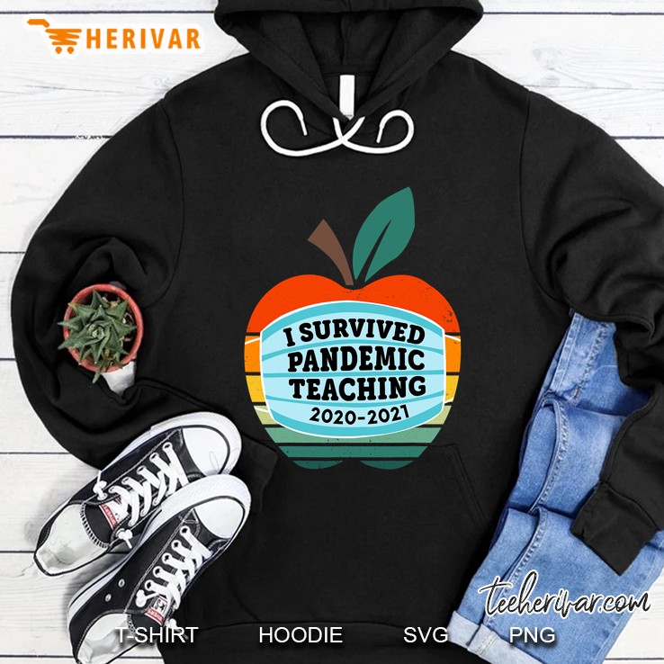 I Survived Pandemic Teaching 2020-2021 Retro Vintage Teacher Hoodie