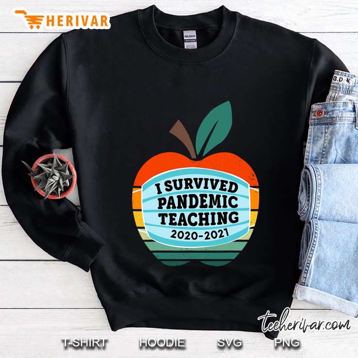 I Survived Pandemic Teaching 2020-2021 Retro Vintage Teacher Sweatshirt