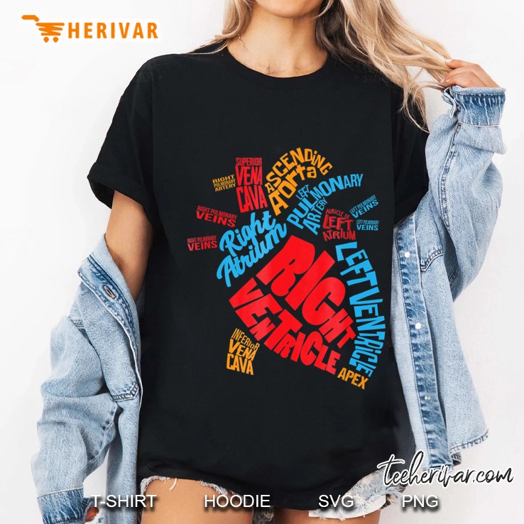 Anatomical Heart Surgery Gifts Nurse Tee Ladies Tee