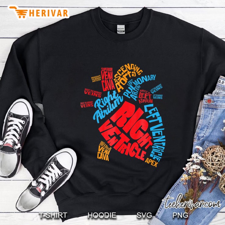Anatomical Heart Surgery Gifts Nurse Tee Sweatshirt