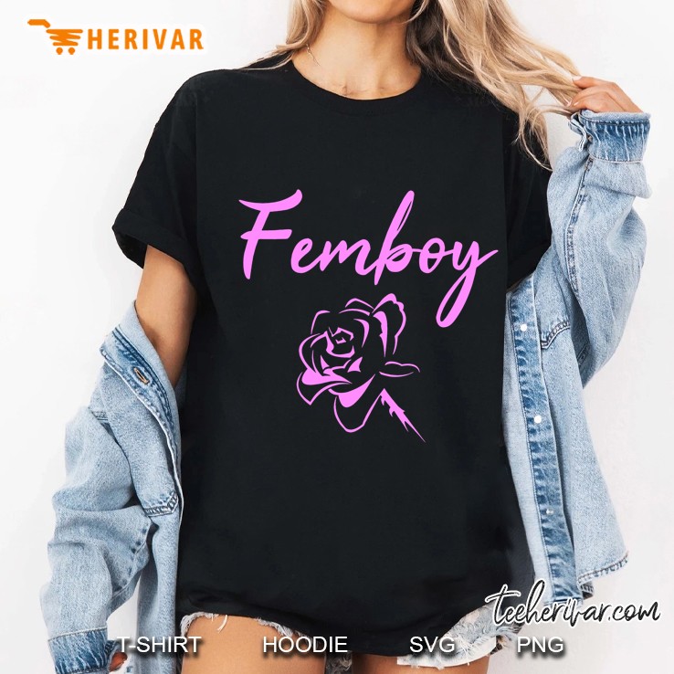 Femboy Flower Rose Lgbtq Pullover Ladies Tee