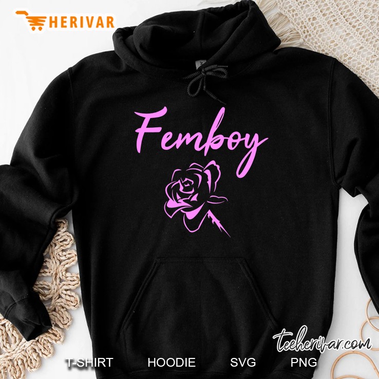 Femboy Flower Rose Lgbtq Pullover Hoodie