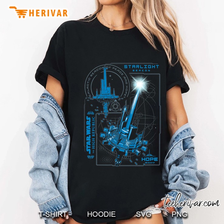 Star Wars High Republic Starlight Station Schematic Ladies Tee