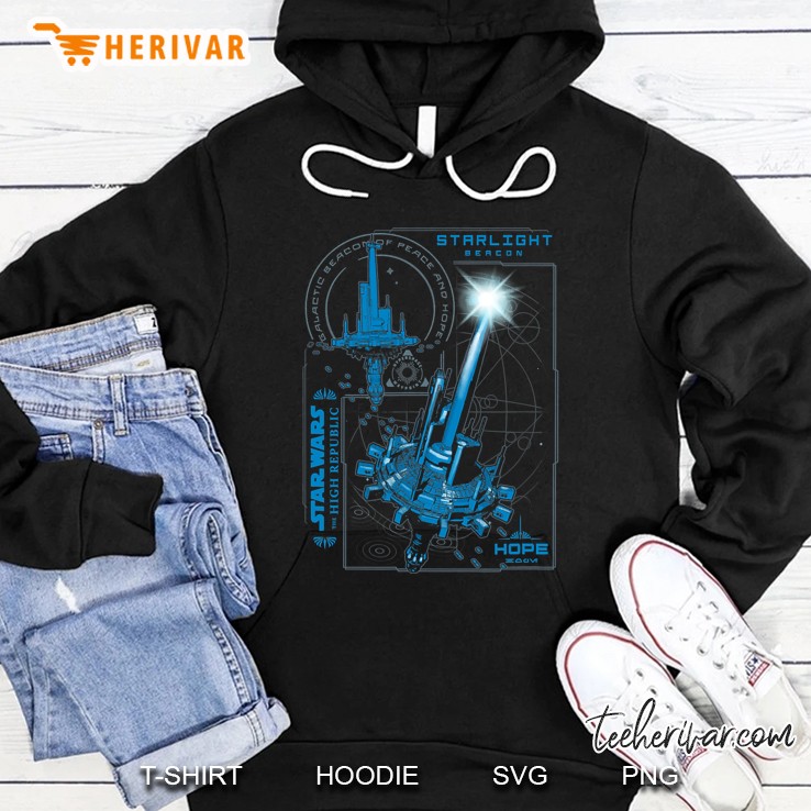 Star Wars High Republic Starlight Station Schematic Hoodie