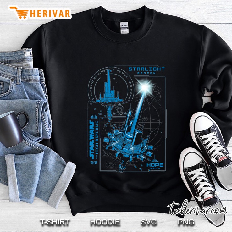 Star Wars High Republic Starlight Station Schematic Sweatshirt