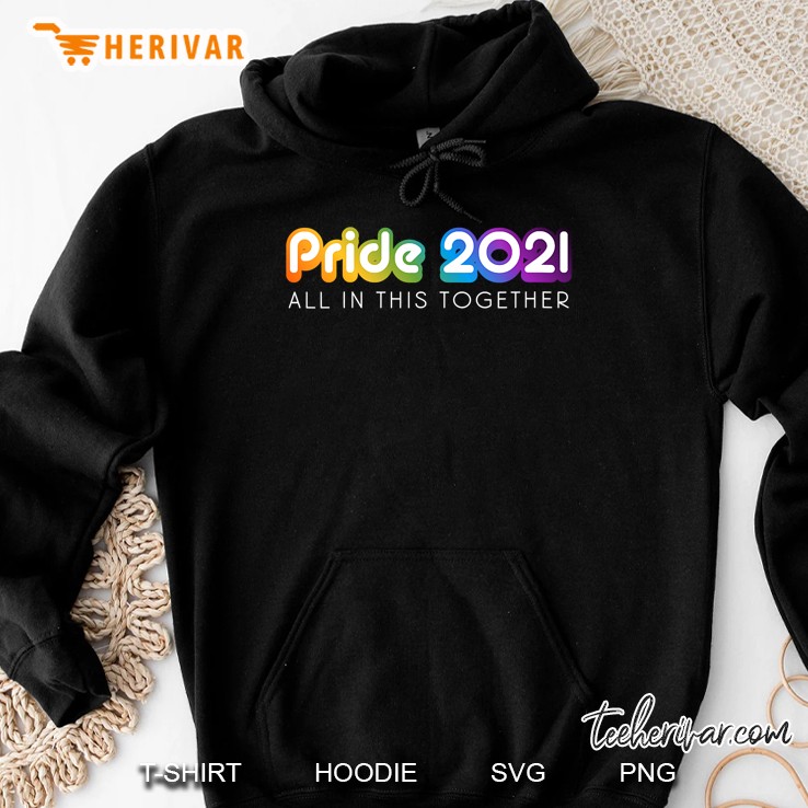 Womens San Francisco Gay Pride Month 2021 All In This Together V-Neck Hoodie