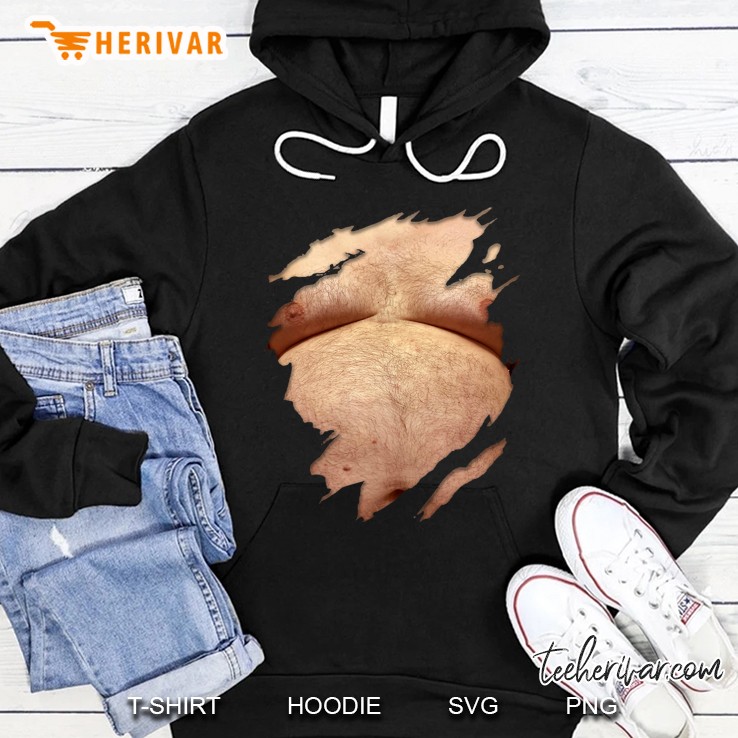 Fat Hairy Guy Big Stomach & Man Boobs Fat Dad Bod Hoodie
