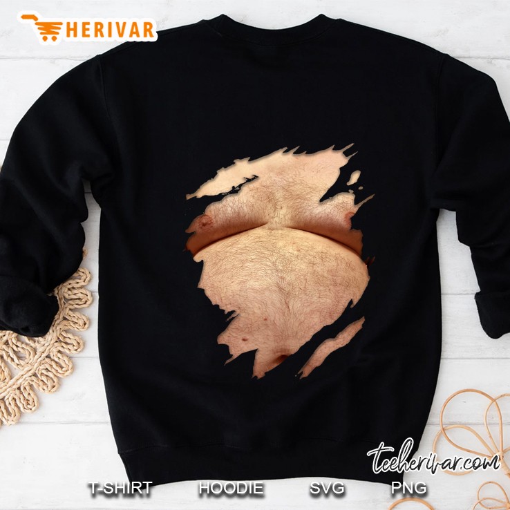 Fat Hairy Guy Big Stomach & Man Boobs Fat Dad Bod Sweatshirt