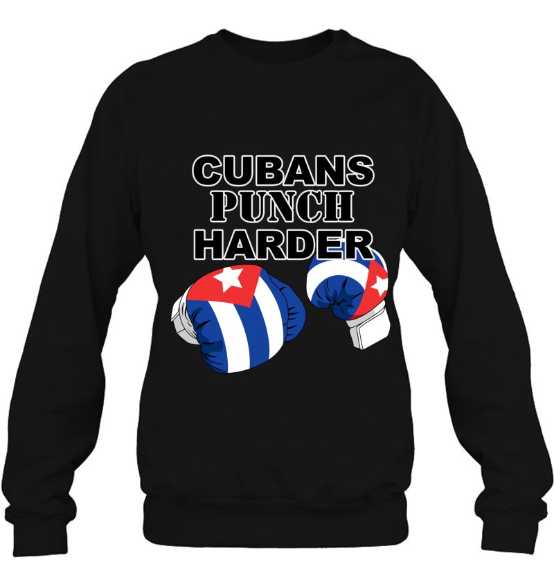Cuban Flag Boxing Gloves Sweatshirt