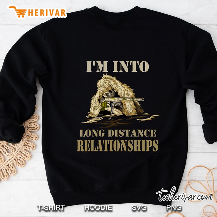 Funny Sniper Camo Long Distance Relationship Gun Lover Sweatshirt