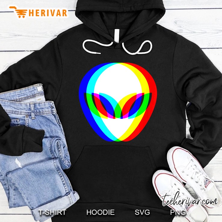 Alien Head Trippy Vaporwave Techno Rave Edm Music Festival Tank Top Hoodie