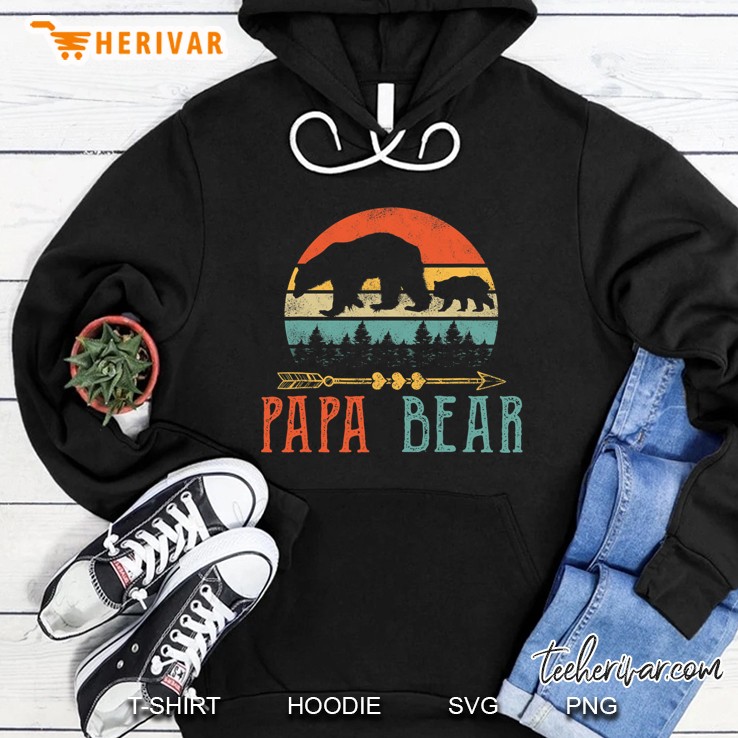 Mens Papa Bear Daddy Funny Mens Fathers Day Gift-Idea Hoodie