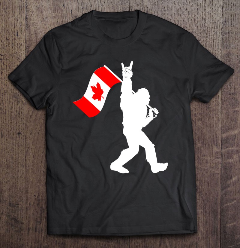 Antologi Fjern udstilling Rock And Roll Bigfoot Loves Canada Flag Gift For Canadians Shirt |  TeeHerivar