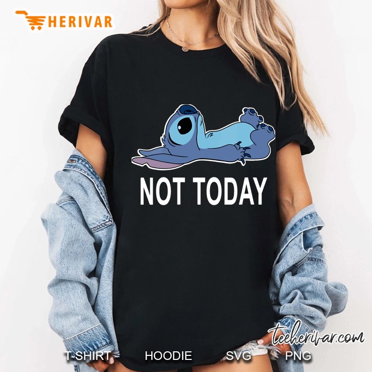 Womens Lilo & Stitch Not Today Stitch V-Neck Ladies Tee