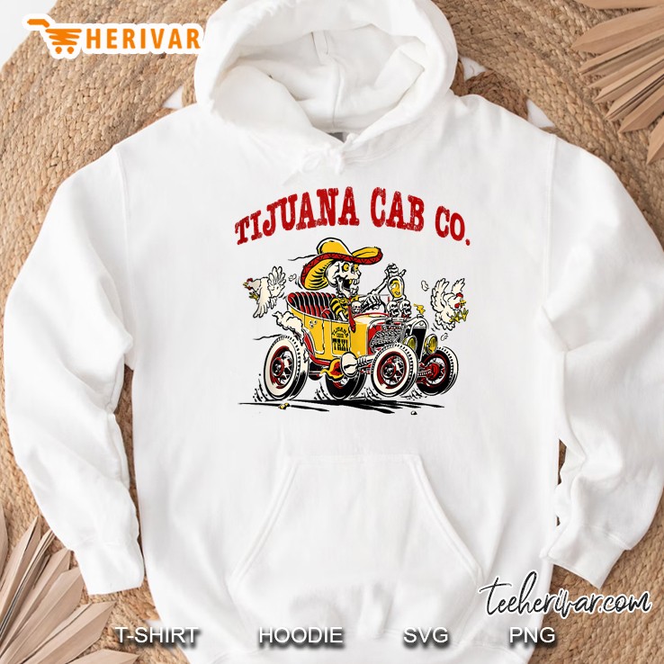 Tijuana Cab Co. Skeleton Smoking Chickens Flying Funny Tank Top Hoodie