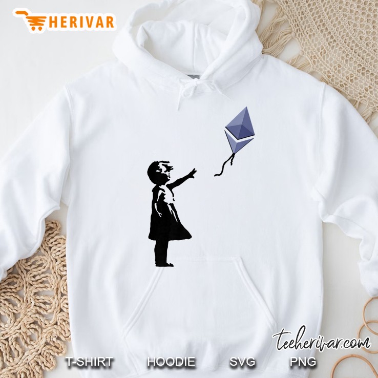 Girl With Ethereum Eth Balloon Crypto - Eth For Cypherpunks Premium Hoodie