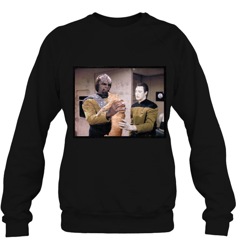 Star Trek The Next Generation Worf Data And Cat Sweatshirt