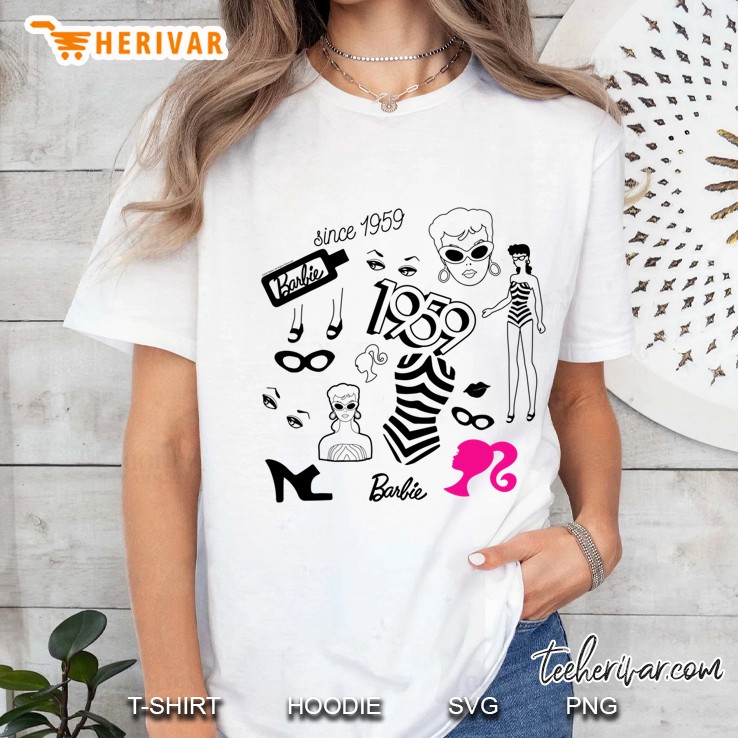 Barbie 1959 Accessories Gift Ladies Tee