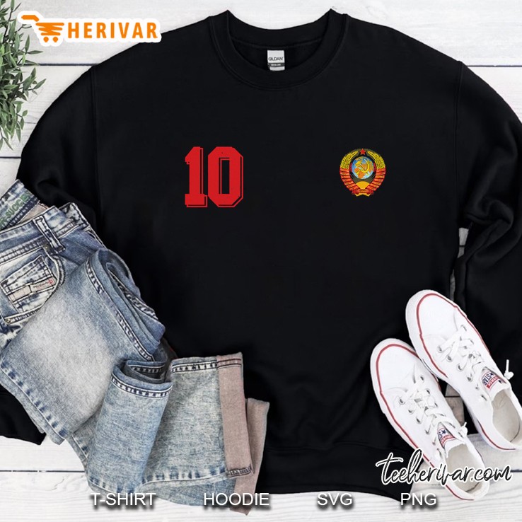 Soviet Union Soccer Or Cccp Ussr Football Jersey Style Sweatshirt