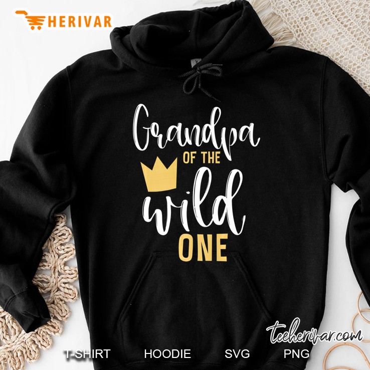 Mens Grandpa Of The Wild One Matching 1St Birthday First Thing Premium Hoodie