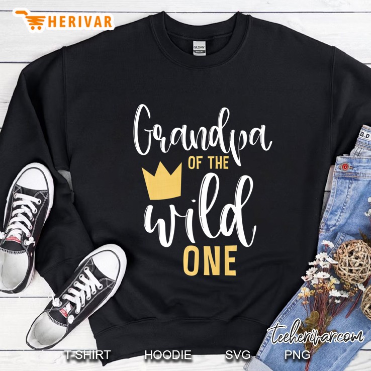 Mens Grandpa Of The Wild One Matching 1St Birthday First Thing Premium Sweatshirt