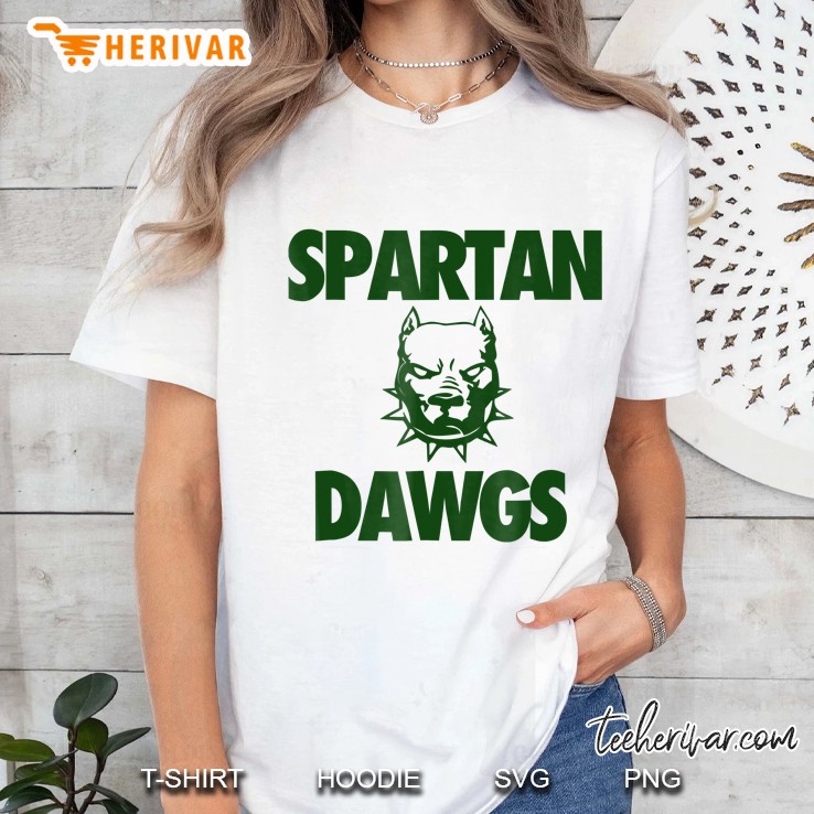 Spartan Dawgs Bold Pitbull For Sports Fans Ladies Tee